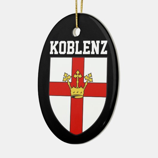 Wapenstaart van Koblenz, Duitsland Keramisch Ornament (Links)