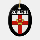Wapenstaart van Koblenz, Duitsland Keramisch Ornament (Voorkant)