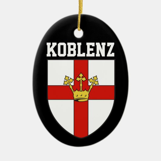 Wapenstaart van Koblenz, Duitsland Keramisch Ornament (Voorkant)
