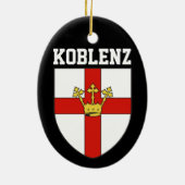 Wapenstaart van Koblenz, Duitsland Keramisch Ornament (Achterkant)