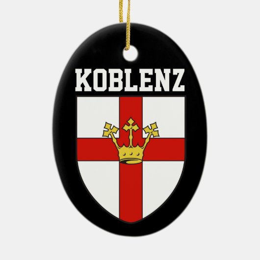 Wapenstaart van Koblenz, Duitsland Keramisch Ornament (Achterkant)