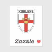 Wapenstaart van Koblenz, Duitsland Sticker (Vel)