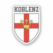 Wapenstaart van Koblenz, Duitsland Sticker (Voorkant)