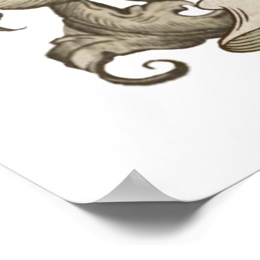 Wapenstaart van kolonel William Ball van Virginia Poster (Hoek)