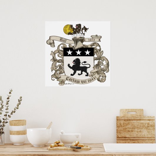 Wapenstaart van kolonel William Ball van Virginia Poster (Keuken)