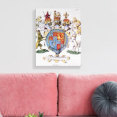 Wapenstaart van koning James I van Engeland Canvas Afdruk (Insitu (Woonkamer))