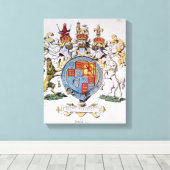 Wapenstaart van koning James I van Engeland Canvas Afdruk (Insitu (Houten vloer))
