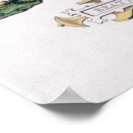 Wapenstaart van koning James I van Engeland Poster (Hoek)