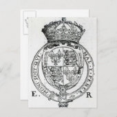 Wapenstaart van koningin Elizabeth I Briefkaart (Voorkant / Achterkant)