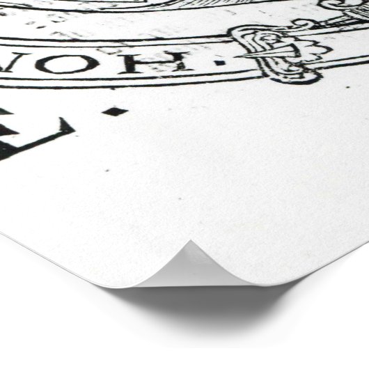 Wapenstaart van koningin Elizabeth I Poster (Hoek)