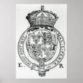 Wapenstaart van koningin Elizabeth I Poster (Voorkant)