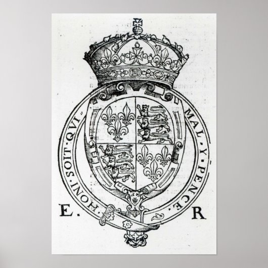 Wapenstaart van koningin Elizabeth I Poster (Voorkant)