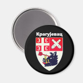 Wapenstaart van Kragujevac, Servië Magneet (Voorkant / Achterkant)