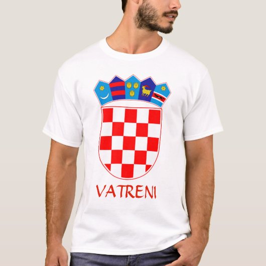 Wapenstaart van Kroatië Vatreni T-Shirt (Voorkant)