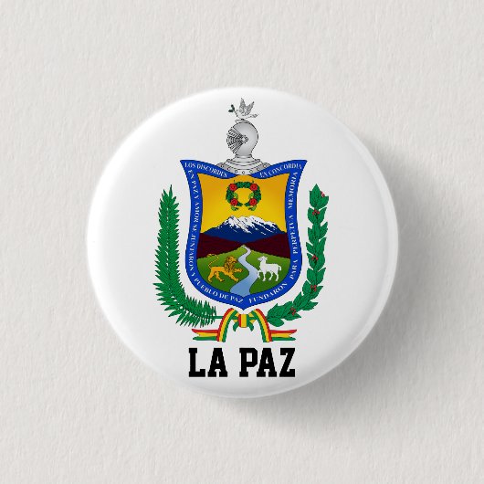 Wapenstaart van La Paz, Bolivia Ronde Button 3,2 Cm (Voorkant)