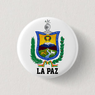 Wapenstaart van La Paz, Bolivia Ronde Button 3,2 Cm