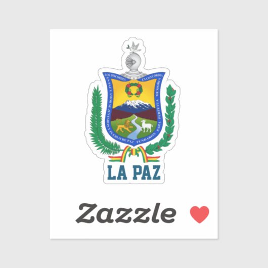 Wapenstaart van La Paz, Bolivia Sticker (Vel)