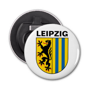 Wapenstaart van Leipzig, Duitsland Button Flesopener