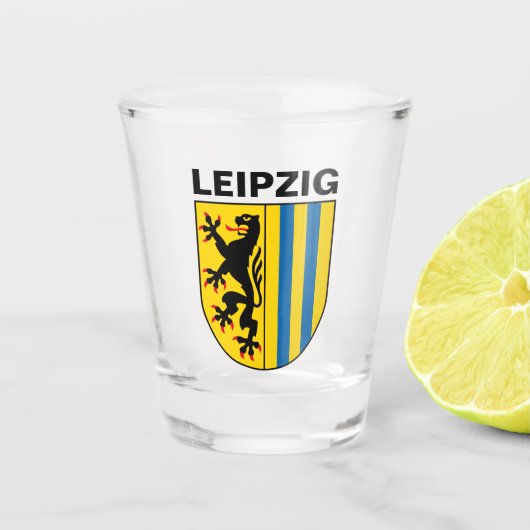 Wapenstaart van Leipzig, Duitsland Shot Glas (Voorkant)