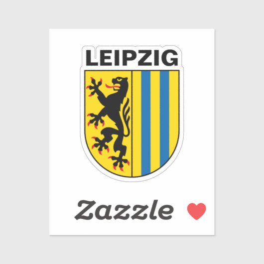 Wapenstaart van Leipzig, Duitsland Sticker (Vel)