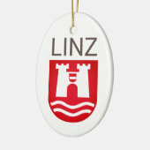 Wapenstaart van Linz, OOSTENRIJK Keramisch Ornament (Links)