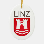 Wapenstaart van Linz, OOSTENRIJK Keramisch Ornament (Voorkant)