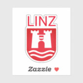Wapenstaart van Linz, OOSTENRIJK Sticker (Vel)