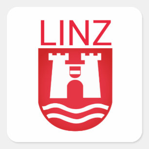 Wapenstaart van Linz, OOSTENRIJK Vierkante Sticker
