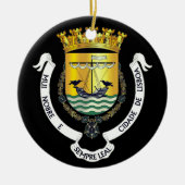 Wapenstaart van Lissabon, Portugal Keramisch Ornament (Voorkant)