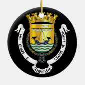 Wapenstaart van Lissabon, Portugal Keramisch Ornament (Achterkant)