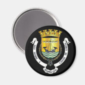 Wapenstaart van Lissabon, Portugal Magnet (Voorkant / Achterkant)