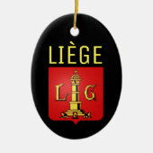 Wapenstaart van Luik, België Keramisch Ornament (Voorkant)