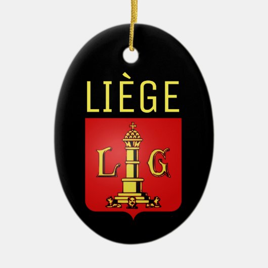 Wapenstaart van Luik, België Keramisch Ornament (Voorkant)