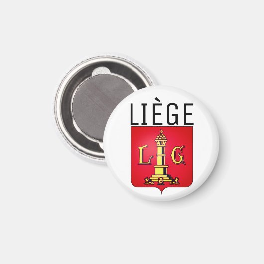 Wapenstaart van Luik, België Magneet (Voorkant / Achterkant)