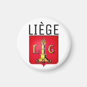 Wapenstaart van Luik, België Magneet (Voorkant)