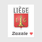 Wapenstaart van Luik, België Square Sticker (Vel)