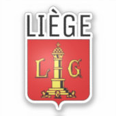 Wapenstaart van Luik, België Square Sticker (Voorkant)