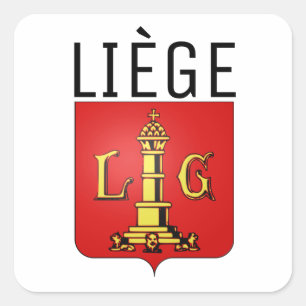 Wapenstaart van Luik, België Square Sticker