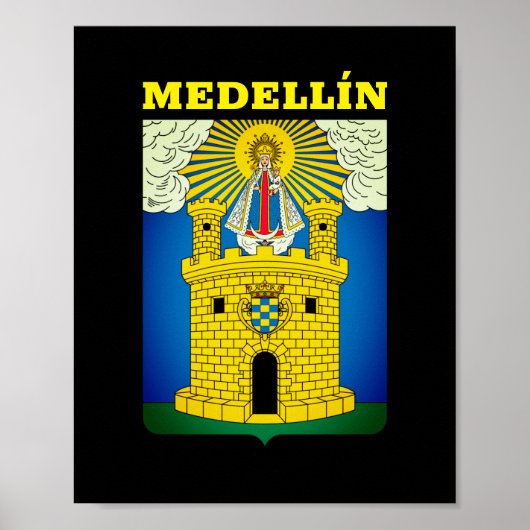 Wapenstaart van Medellín, Colombia Poster (Voorkant)