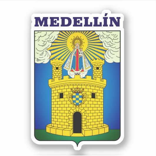 Wapenstaart van Medellín, Colombiaanse sticker (Voorkant)