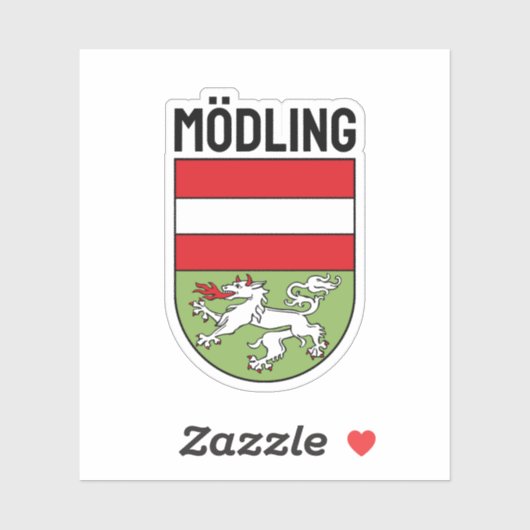 Wapenstaart van Mödling (OOSTENRIJK) Sticker (Vel)