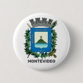 Wapenstaart van Montevideo, Uruguay Ronde Button 5,7 Cm (Voorkant)