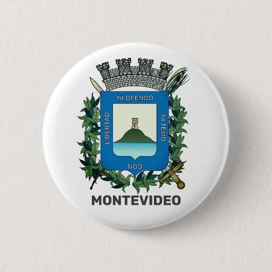 Wapenstaart van Montevideo, Uruguay Ronde Button 5,7 Cm (Voorkant)