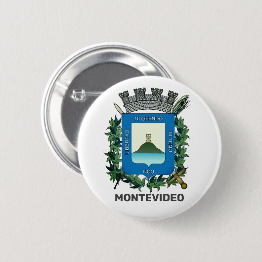 Wapenstaart van Montevideo, Uruguay Ronde Button 5,7 Cm (Voorkant /achterkant)