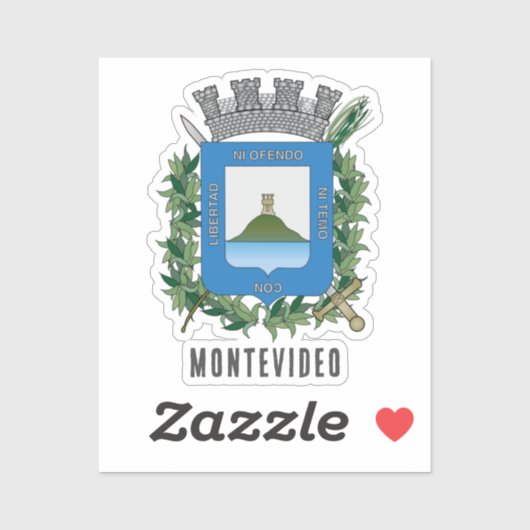 Wapenstaart van Montevideo, Uruguay Sticker (Vel)