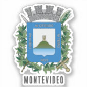 Wapenstaart van Montevideo, Uruguay Sticker (Voorkant)