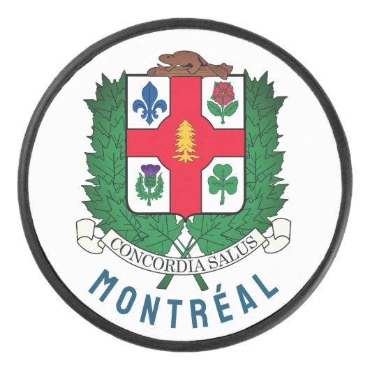 Wapenstaart van Montréal, CANADA Hockey Puck (Voorkant)