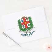 Wapenstaart van Montréal, CANADA Ronde Sticker (Envelop)