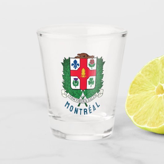 Wapenstaart van Montréal, CANADA Shot Glas (Voorkant)