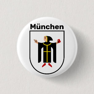 Wapenstaart van München Ronde Button 3,2 Cm